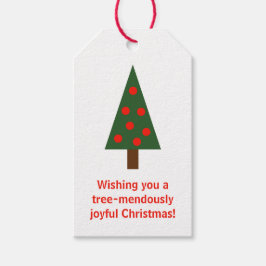 Minimalistische "Boom-leugenachtige" Kerstmis Cadeaulabel