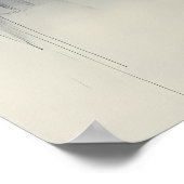 Minimalistische boom op de heuvel met druipende sc poster (Hoek)