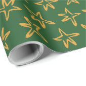 Minimalistische Boom Ster Cadeaupapier (Rol Hoek)