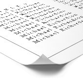 Minimalistische Border Bruiloft 12 Tafel Zitkaarte Poster (Hoek)