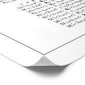 Minimalistische Border Bruiloft 18 Tafel Zitkaarte Poster (Hoek)