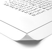 Minimalistische Border Bruiloft 20 Tafel Zitkaarte Poster (Hoek)