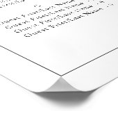 Minimalistische Border Bruiloft Alfabetische zitpl Poster (Hoek)