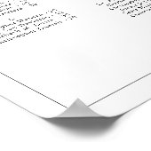 Minimalistische Border Bruiloft Alfabetische zitpl Poster (Hoek)