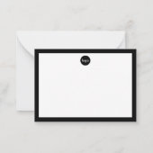 Minimalistische Border Custom Logo Business Notitiekaartje (Achterkant)