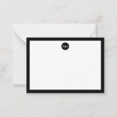 Minimalistische Border Custom Logo Business Notitiekaartje (Voorkant)