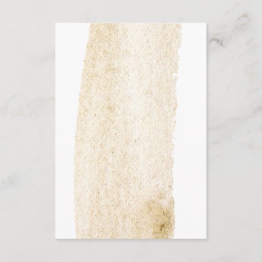 Minimalistische Borstel | Nep-goud gastinformatie Informatiekaartje (Achterkant)