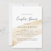 Minimalistische Borstel | Nep gouden streep Koppel Kaart (Voorkant)