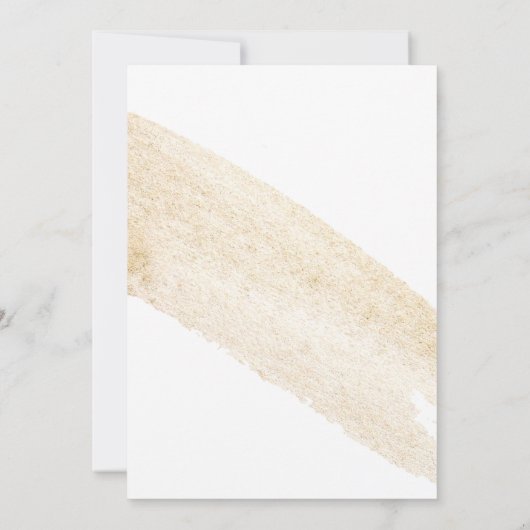 Minimalistische Borstel | Nep gouden streep Koppel Kaart (Achterkant)