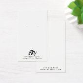 Minimalistische borstel script Monogram sieraden o Visitekaartje (Bureau)