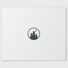 Minimalistische bosbadge Natuur Avontuur Notitiebo Cadeaupapier