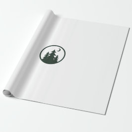 Minimalistische bosbadge Natuur Avontuur Notitiebo Cadeaupapier