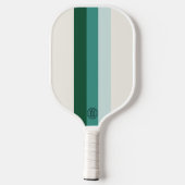 Minimalistische bosgroene strepen pickleball paddle (Achterkant)
