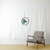 Minimalistische bosmaan schaduw natuur wandtapijt wandkleed (In Situ (horizontaal))
