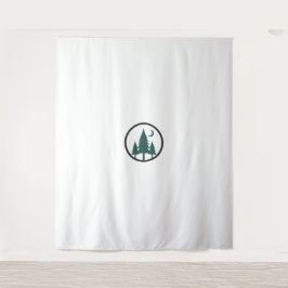 Minimalistische bosmaan schaduw natuur wandtapijt wandkleed