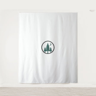 Minimalistische bosmaan schaduw natuur wandtapijt wandkleed