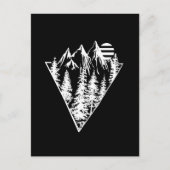 Minimalistische bosscène met dennenbomen briefkaart (Voorkant)