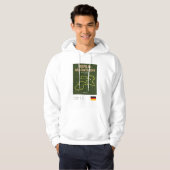 Minimalistische Boston Marathon Lijnprint Hoodie (Voorkant volledig)