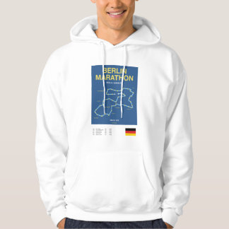 Minimalistische Boston Marathon Lijnprint Hoodie