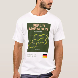 Minimalistische Boston Marathon Lijnprint T-shirt