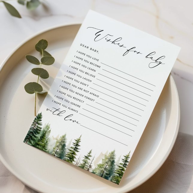 Minimalistische boswens voor baby-kaart (Creator heeft geüpload)