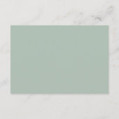 Minimalistische Botanicals Sage Groene Accommodati Informatiekaartje (Achterkant)