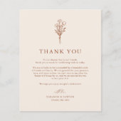 Minimalistische Botanicals Terracotta bruiloft Dan (Voorkant)