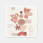 Minimalistische Botanische Abstract Servet (Voorkant)