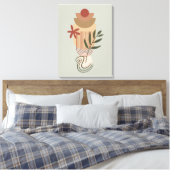 Minimalistische Botanische Abstracte IV Canvasprin Canvas Afdruk (Insitu (Slaapkamer))