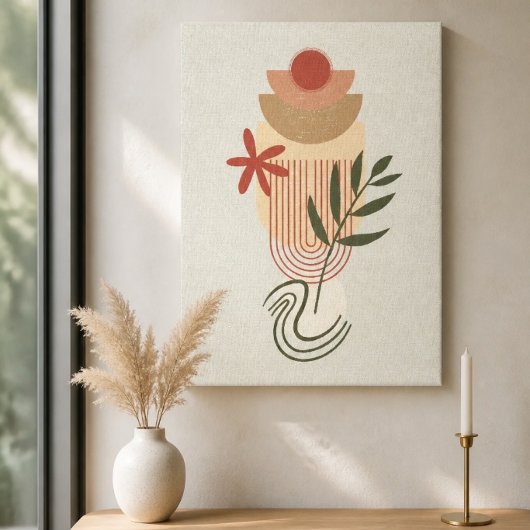 Minimalistische Botanische Abstracte IV Canvasprin Canvas Afdruk