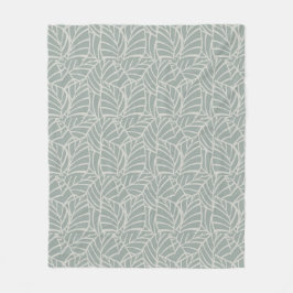 Minimalistische Botanische Aderen Fleece Deken
