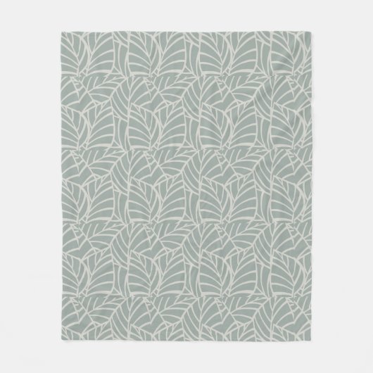 Minimalistische Botanische Aderen Fleece Deken (Voorkant)