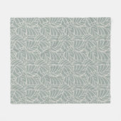 Minimalistische Botanische Aderen Fleece Deken (Voorkant (Horizontaal))