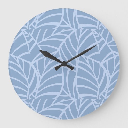 Minimalistische Botanische Aderen Grote Klok (Voorkant)