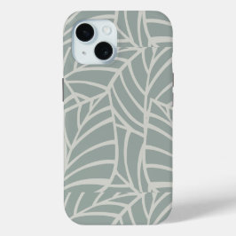 Minimalistische botanische aderen iPhone / iPad ho 15 Case