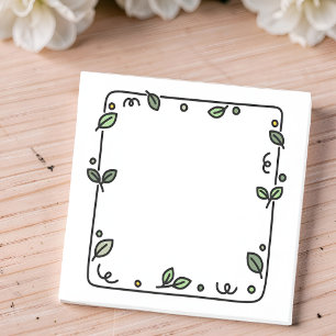 Minimalistische botanische blad rand Schattig ha Post-it® Notes