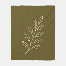 Minimalistische botanische bladeren geruite deken