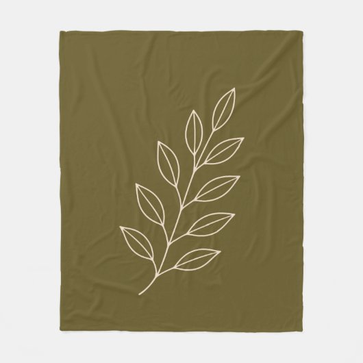 Minimalistische botanische bladeren geruite deken (Voorkant)