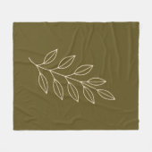 Minimalistische botanische bladeren geruite deken (Voorkant (Horizontaal))