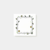 Minimalistische botanische bladgrens | Schattig ha Post-it® Notes (Voorkant)