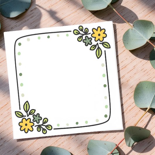 Minimalistische botanische bladgrens | Schattig ha Post-it® Notes