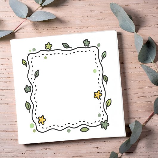 Minimalistische botanische bladgrens | Schattig ha Post-it® Notes