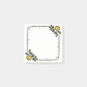 Minimalistische botanische bladgrens | Schattig ha Post-it® Notes (Voorkant)