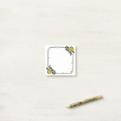 Minimalistische botanische bladgrens | Schattig ha Post-it® Notes (Op bureau)
