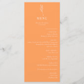 Minimalistische Botanische Bloemen | Huwelijksmenu Menu (Voorkant)
