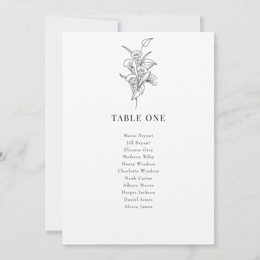 Minimalistische Botanische Bloemen | Kaarten van d (Voorkant)