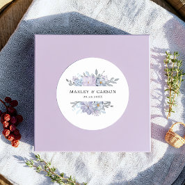 Minimalistische Botanische Bloemen Romantische bru Ronde Sticker