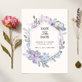 Minimalistische Botanische Bloemen Romantische bru Save The Date