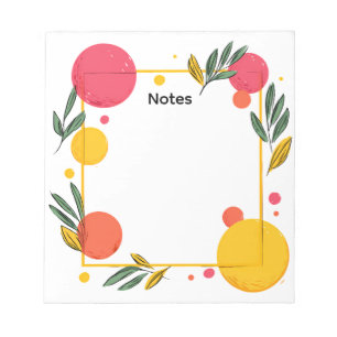 Minimalistische botanische bloemnotities notitieblok