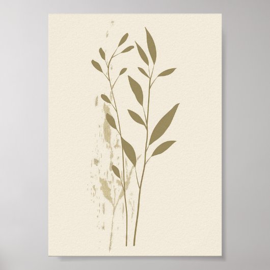 Minimalistische botanische boho poster (Voorkant)
